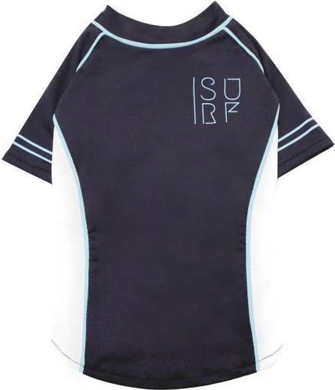 Croci t-shirt hond surfing zwart / wit / lichtblauw 35 cm