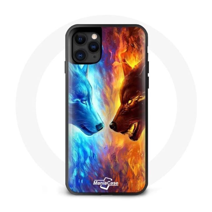 Coque iphone 13 mini good vs evil wolf