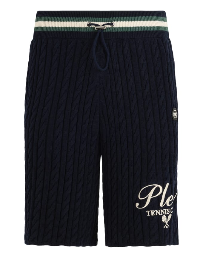 Knitted Drawstring Shorts Plein Tennis