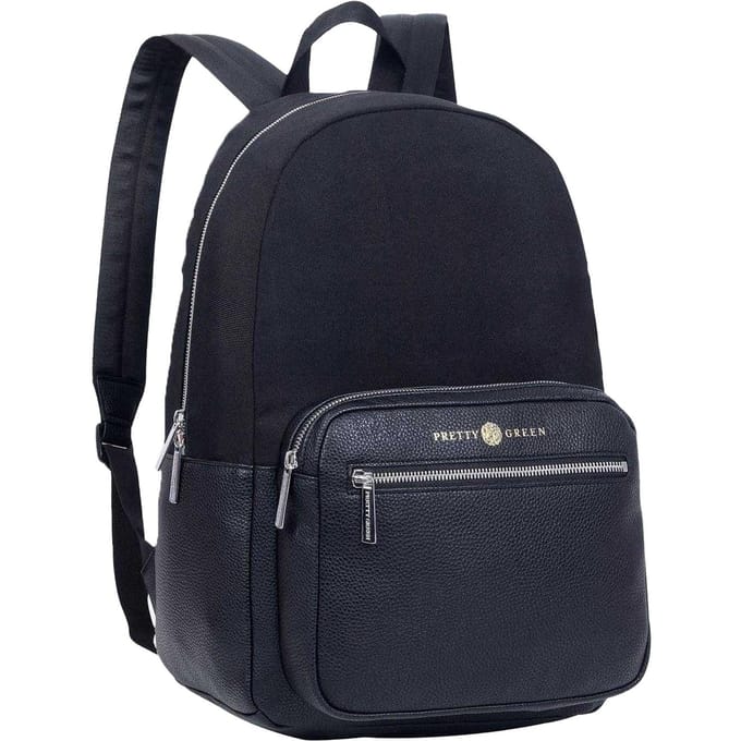Pretty Green Rugzak met Essentials logo (Zwart)