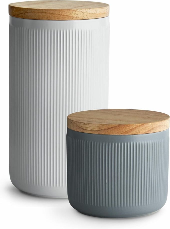 Springlane Keramiek voorraadpotten Stripes - Set 2-delig