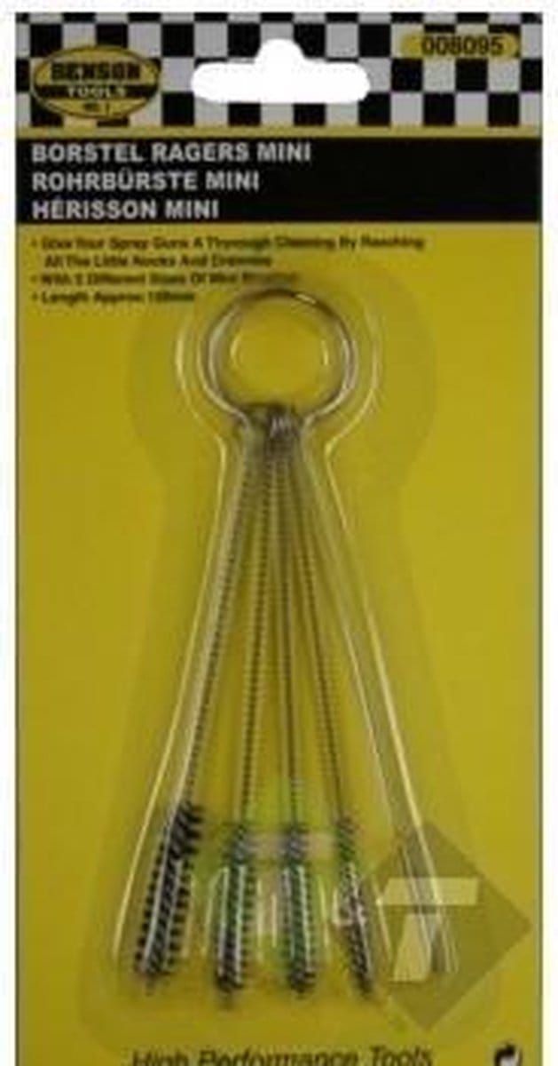 Borstel ragers mini - lengte van +- 100mm - 5 diameters - benson