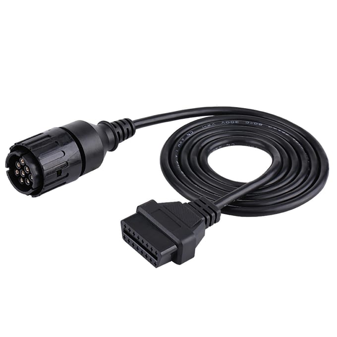 10-pins naar 16-pins OBD2-adapterconnector Diagnostische kabel voor ICOMD Motorfiets black