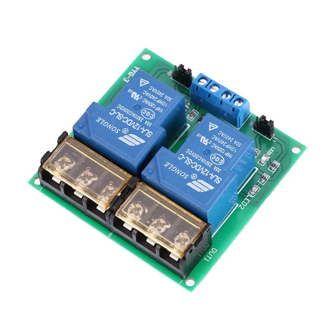 1/2-Kanaals DC 5V 12V 24V 30A Relais Board Module Optocoupler Isolatie Hoge/Lage Trigger 12V 2-Channel