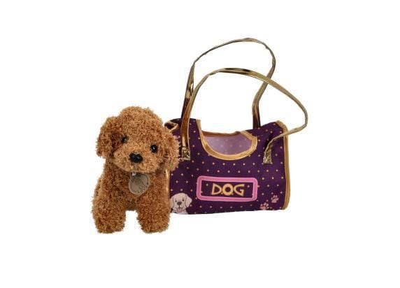 Pluchiez pluche hond knuffel met draagtas - schattig speelgoed.