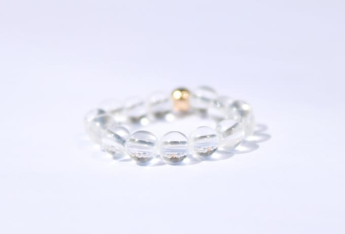 Bixorp Gems Edelsteen Ring van Bergkristal - 4mm Kralen Ring - Cadeau voor haar