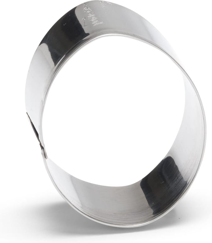 uitsteekvorm Ei 6 cm RVS zilver