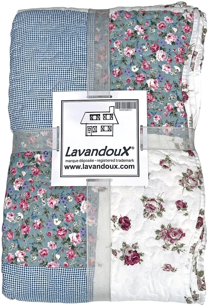 Lavandoux - Bedsprei - Cottage Patchwork - 260x240 - 2-persoons - Blauw