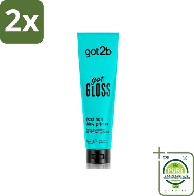 Got2B - Haarprimer - Got Gloss - 150 ml - Voordeelverpakking - 2 stuks - Haarprimer - Glans