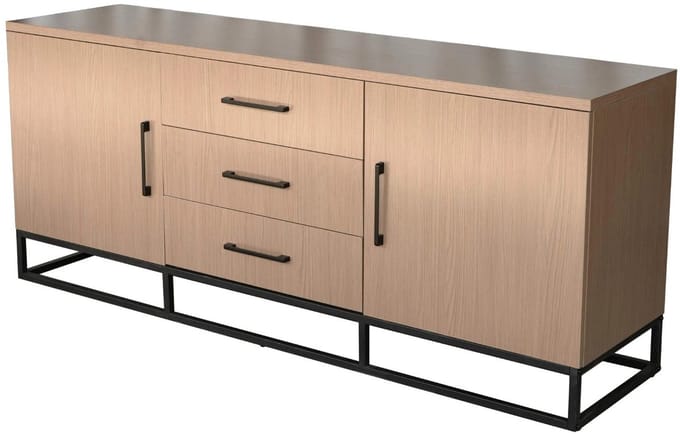 Dressoir melamine lichtbruin 180cm Hazel kunststof kast