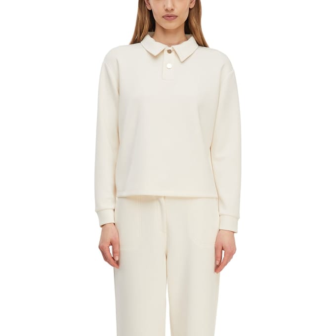 Comma Sweatshirts Offwhite Maat: 46 | Longsleeves Outlet | Dames | Wit