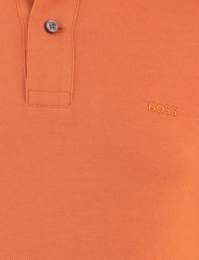 BOSS Black Pallas 2-knoops poloshirt oranje
