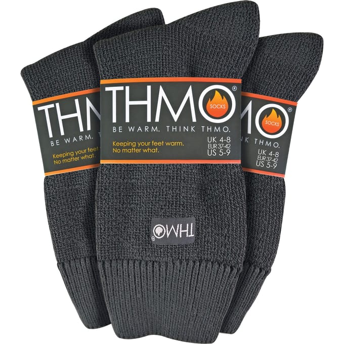 THMO - Set van 3 wintersokken voor dames met comfortbovenkant - Grijs