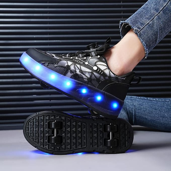 Patins à roulettes à double roue pour enfants et adolescents 38