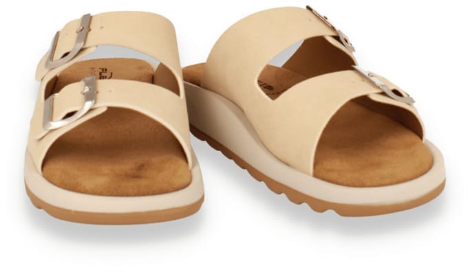 Mode-mania Dames Slipper Ecru | Beige | Maat: 35