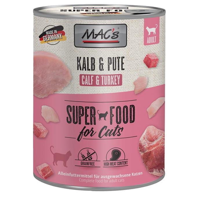 MAC's CAT - blik 6x800g - kalfsvlees & kalkoen