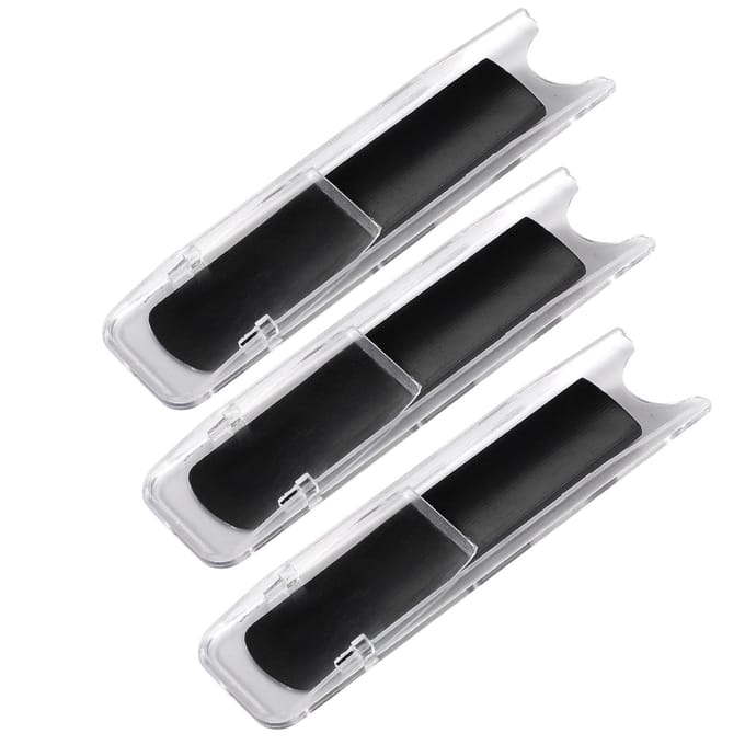 3 Stuks Klarinetrietjes Traditionele Stijl Synthetische Hars U-Vorm met Beschermkappen 2.5 Sterkte voor Beginners Muziek gray