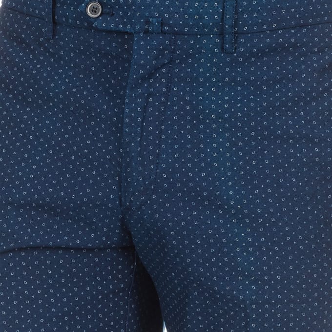 Recht gesneden denim herenbroek met zomen HM800752