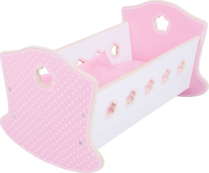 BIGJIGS Poppenaccessoire Poppenwiegje - Hout