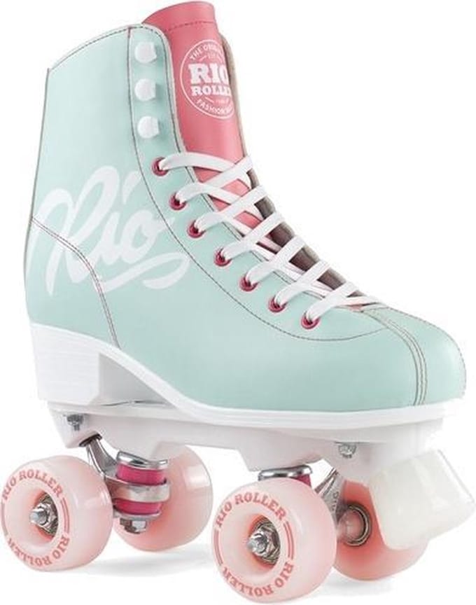 Rio Roller - Script - rolschaatsen, teal/coral, maat 37