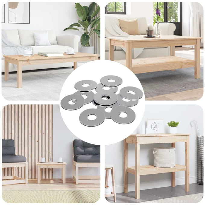 vidaXL - Washers - 9000 - st - Zilver - IJzer