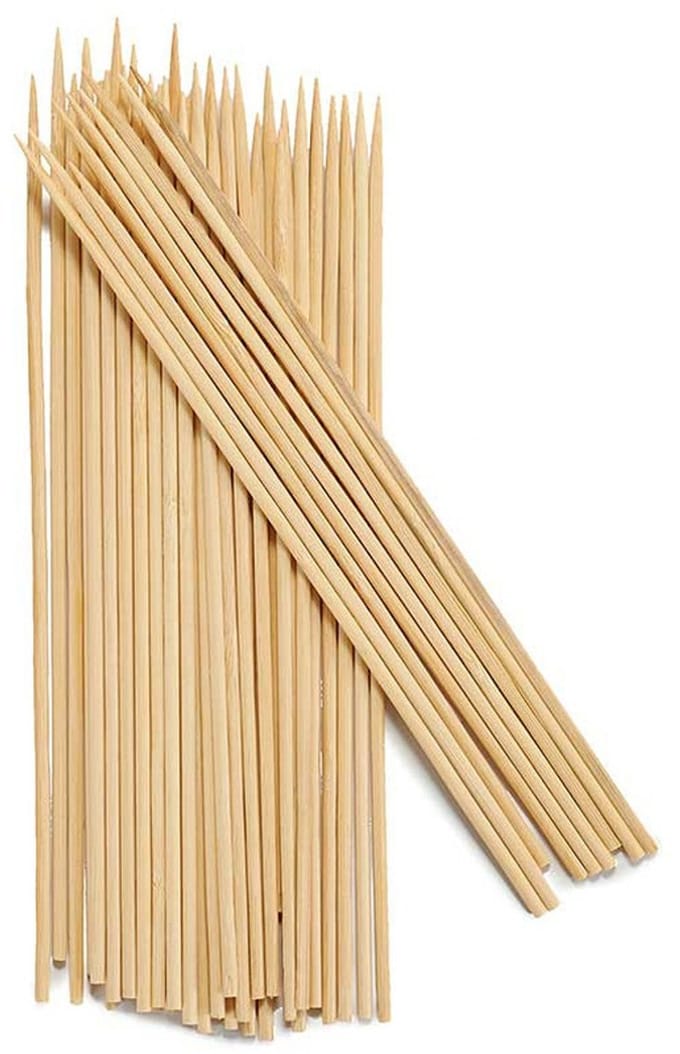 Spiesjes Sateprikkers - 85x - bamboe hout - 30 cm - barbecue spiezen - satestokjes