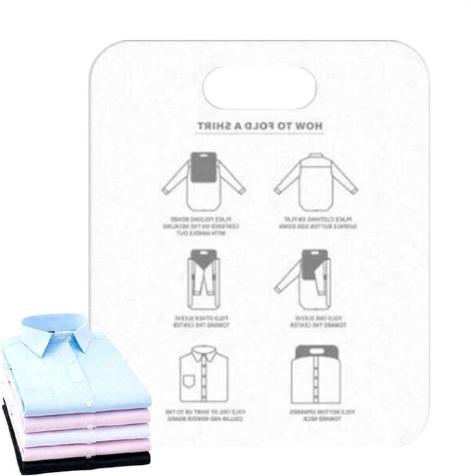 Vouwplank Kleding - Kleding Organizer Vouwen - Snel Kleding Vouwen - Gladde Constructie - 30 cm - Wit