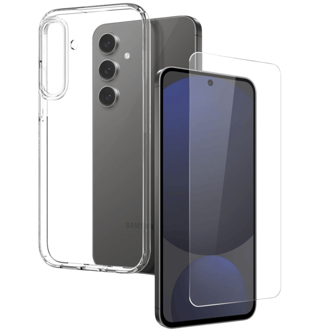 Northjo Samsung S25 Plus Hoesje en Screenprotector Transparant