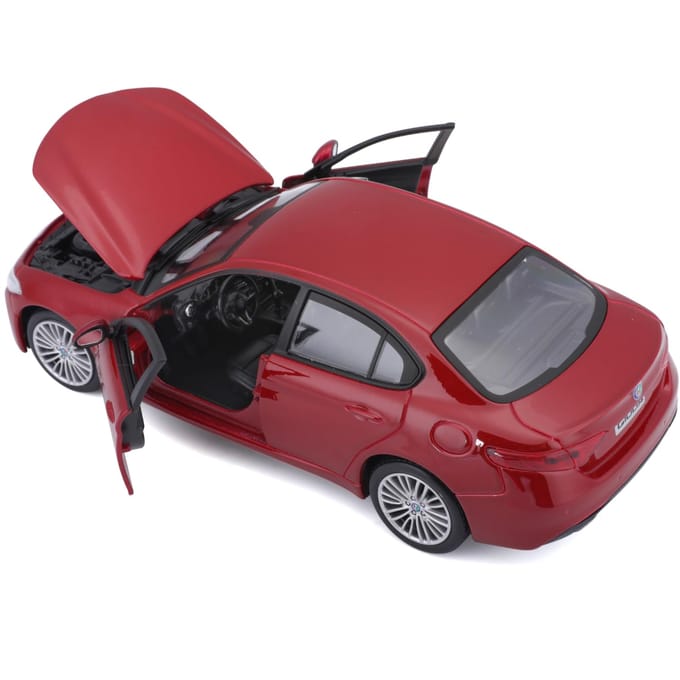 Bburago Modelauto/speelgoedauto Alfa Romeo Giulia - rood - schaal 1:24