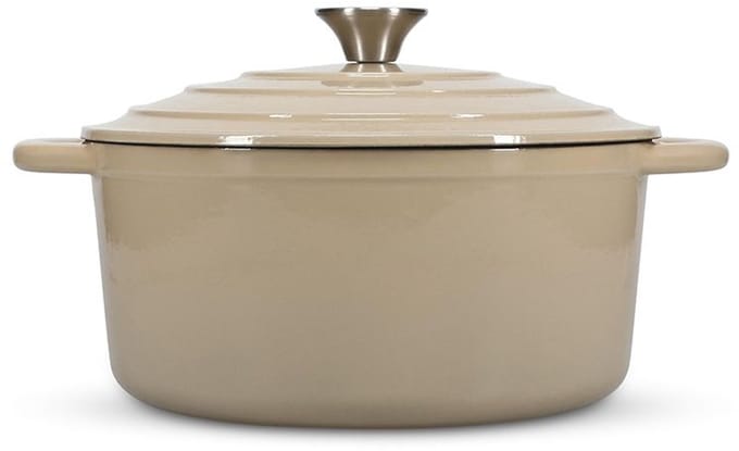 Salt & Pepper Kookpot Braadpan 26cm gietijzer beige Ferno