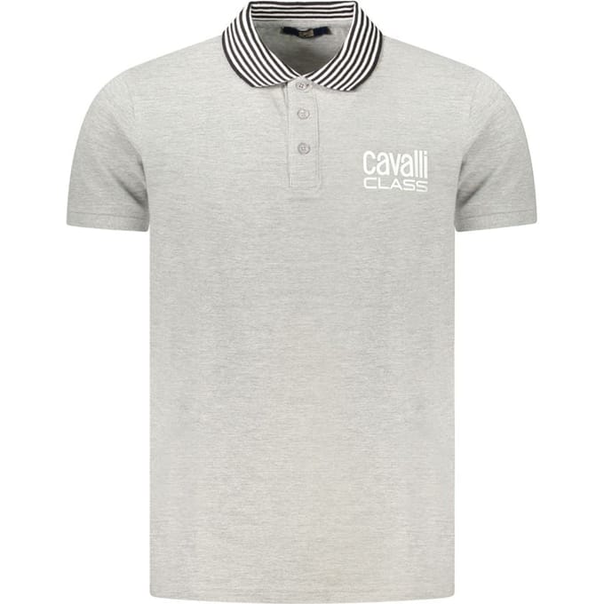 Cavalli Class Grigio Katoenen Heren Polo
