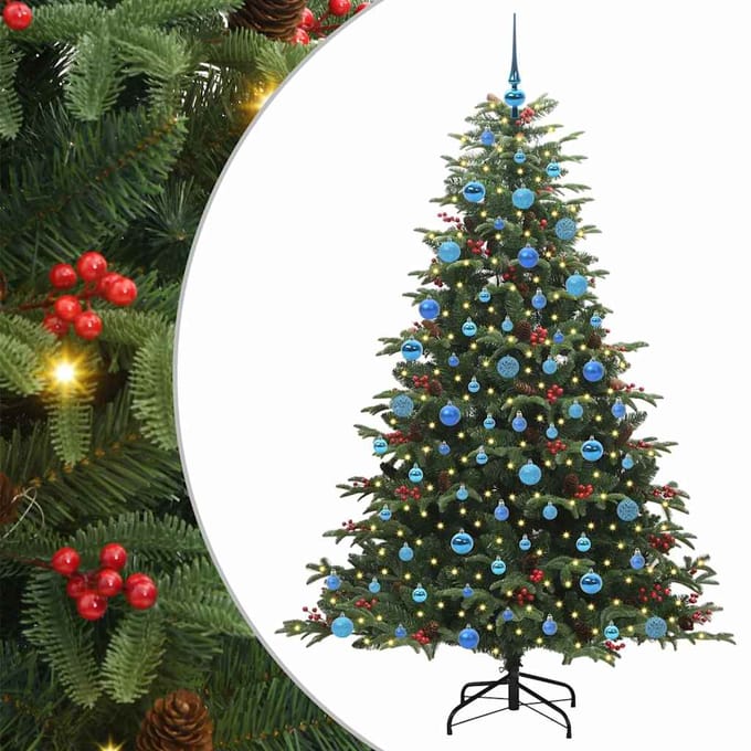 vidaXL - Kunstkerstboom - Groen - 180 - cm - PVC - en - Metaal - en - Plastic