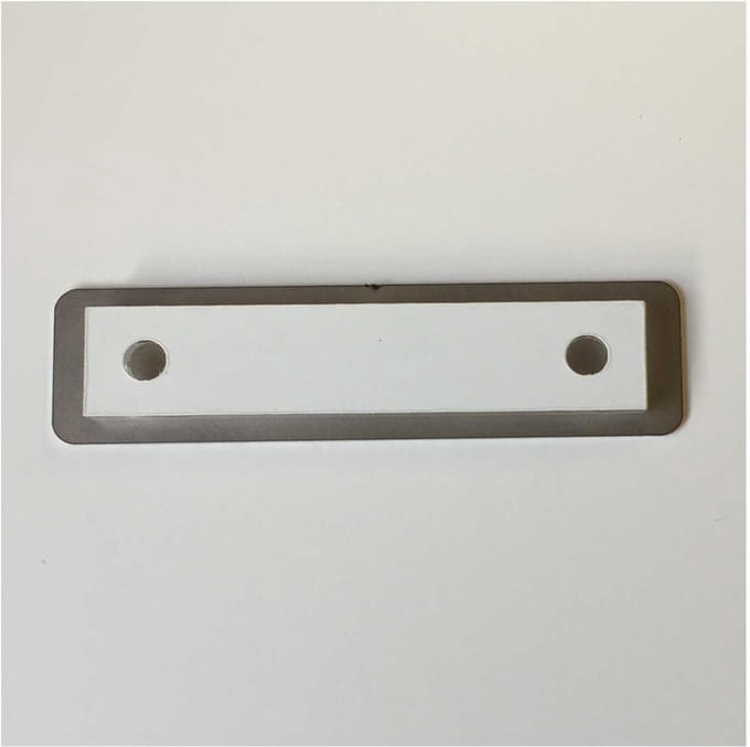 RVS naamplaatje 85 x 30 met montageplaat