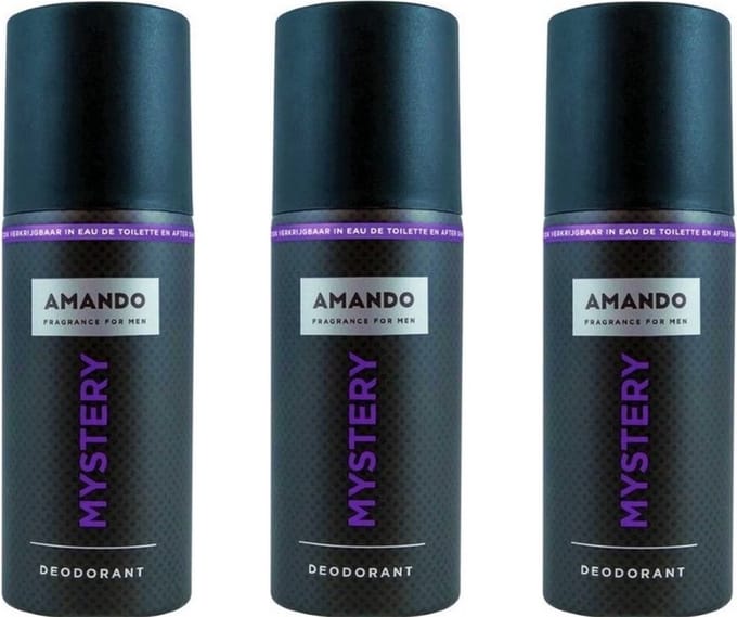 Amando Mystery Deodorant Spray 150 ml - Voordeelverpakking 3 stuks