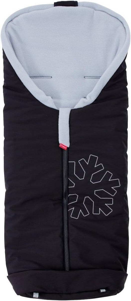 Softshell wintervoetenzak Thermo Actief voor kinderwagen en buggy - zwart/grijs