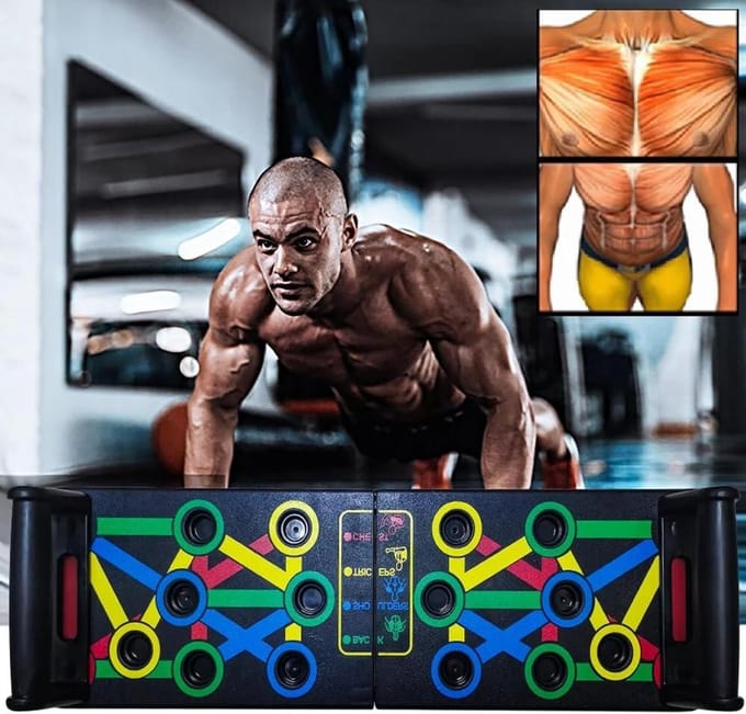 Push-Up Rack Board - Trainingsbord Opdrukken - Krachtopbouw Spieren - 14 Kleurgecodeerde Posities - Niet gespecificeerd - Meerkleurig