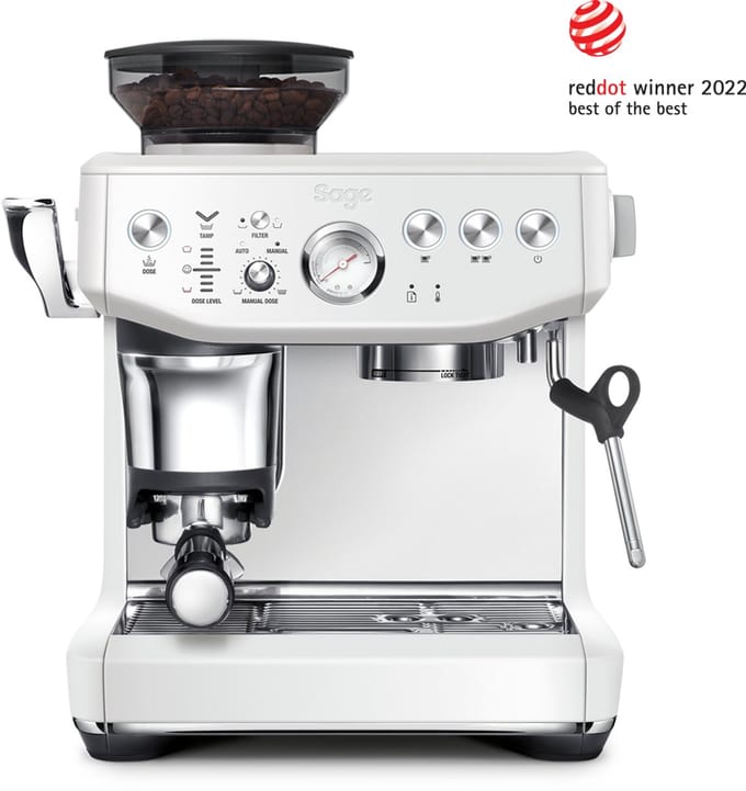Sage the Barista Express Impress Sea Salt SES876SST - White Pistonmachine