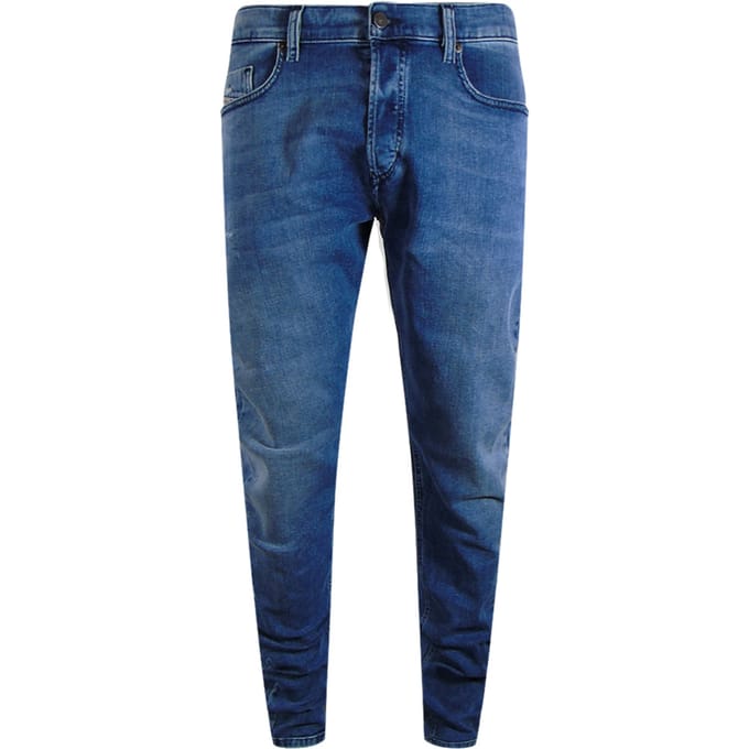 Diesel Tepphar-x Brown Badge Blauwe Denim Broek