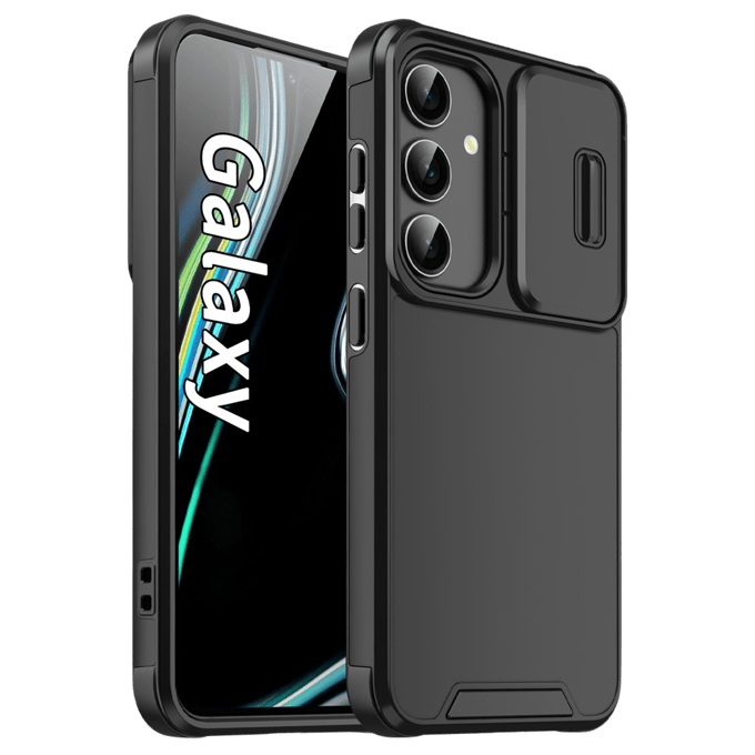 CaseBody Samsung Galaxy A17 Shield Case met Camera-schuif Zwart
