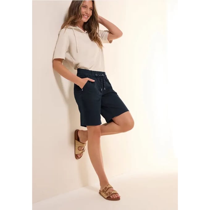 Twill shorts in een verwassen look