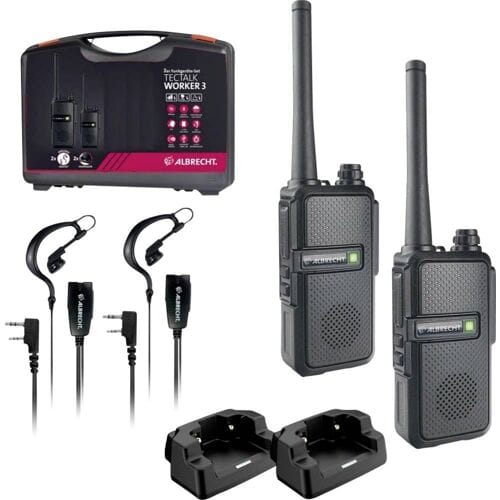Albrecht Tectalk Worker 3 PMR-portofoon Set van 2 stuks in draagkoffer