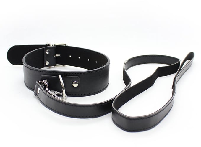 Smart Moves - Klassieke Collar met Leiband - Zwart