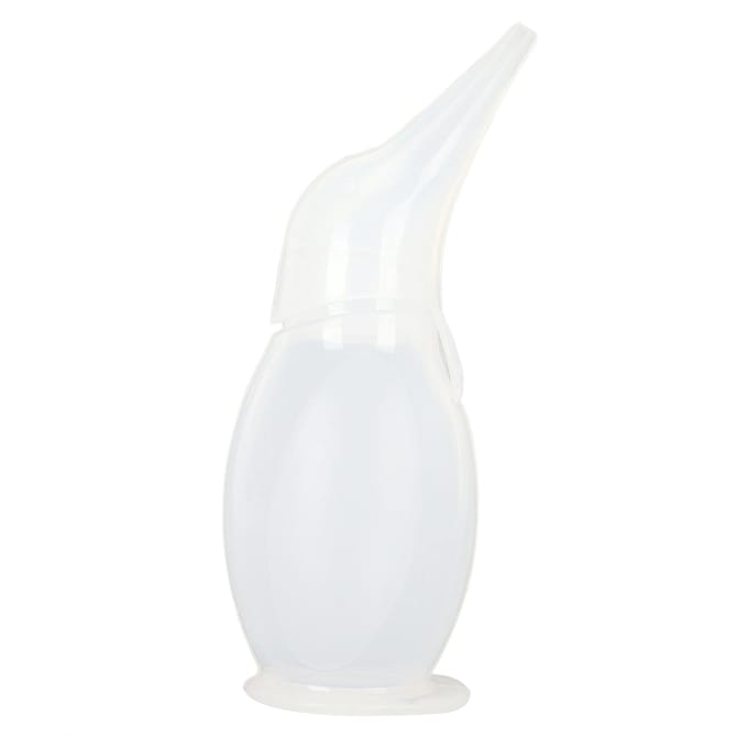 Siliconen Baby Neusaspirator Pinguïn Uiterlijk Transparant Herbruikbaar Baby Neusreiniger Baby Neus white