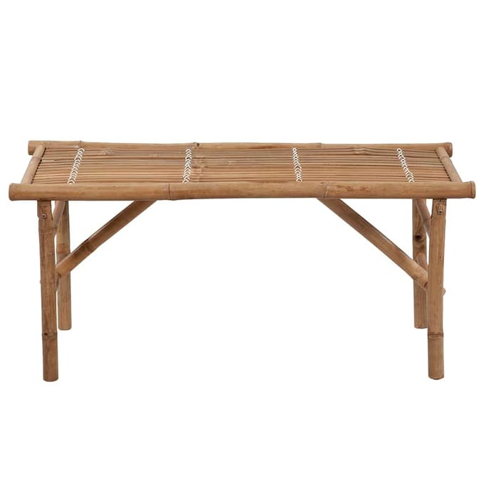 vidaXL - Tuinbank - inklapbaar - met - kussen - 118 - cm - bamboe
