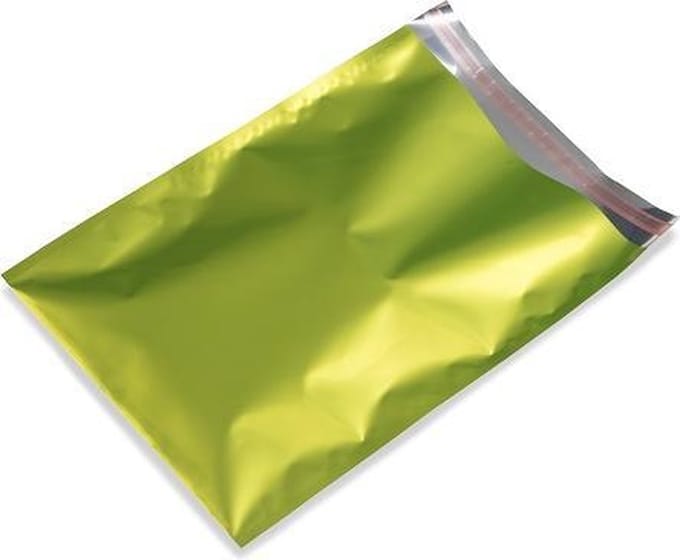Cadeauzakjes plastic 25x33,5+3cm LIMEGROEN (50 stuks)