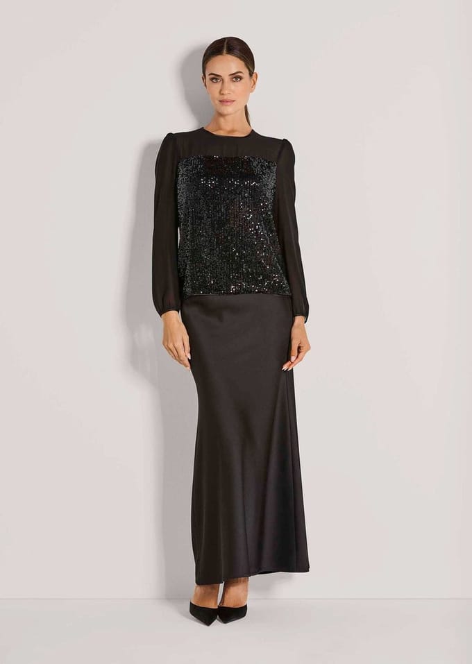 MADELEINE Blouse Chiffon blouse met pailletten