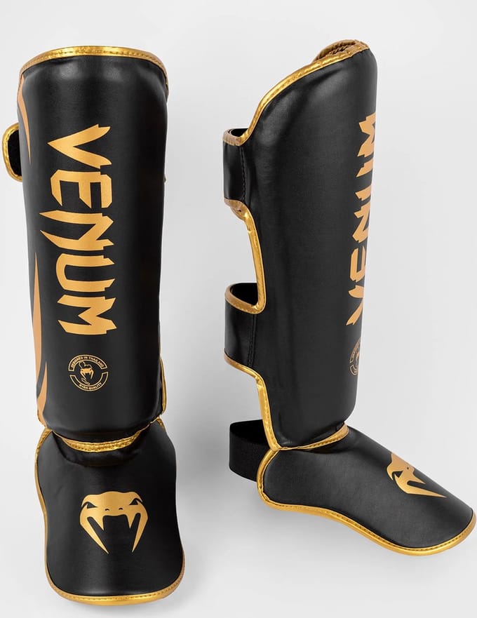 Venum Scheenbeschermers Challenger - Black/Gold - Maat L