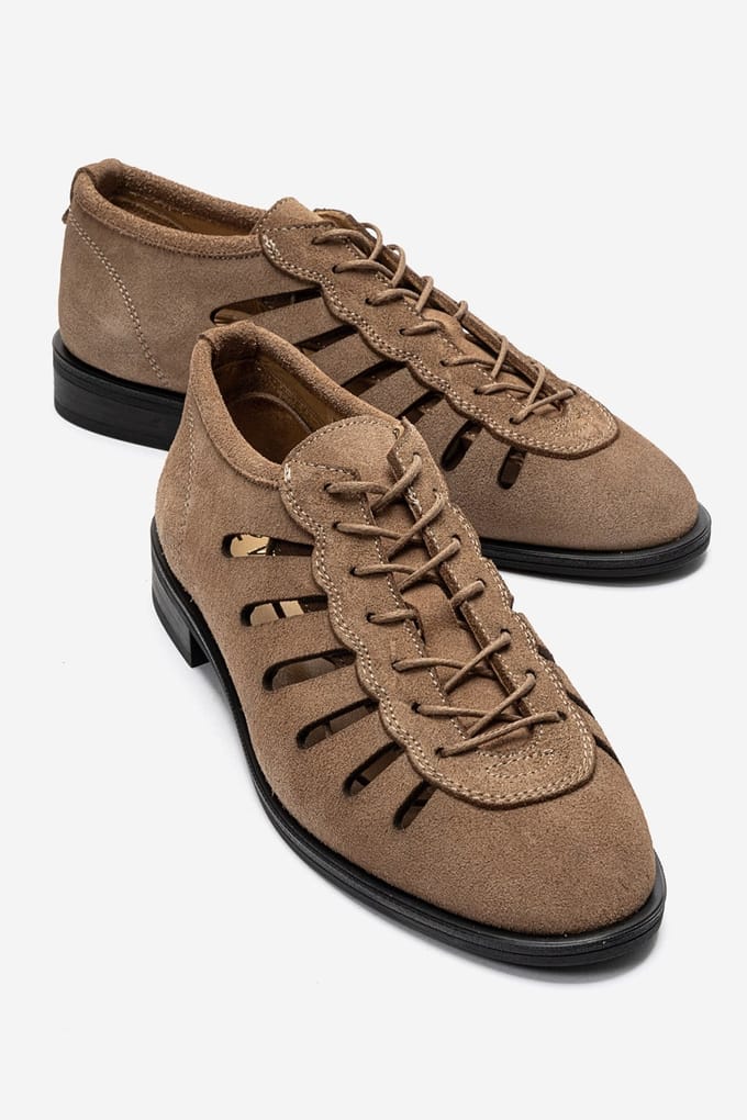 Astron Leren Casual Veterschoenen (Dames)