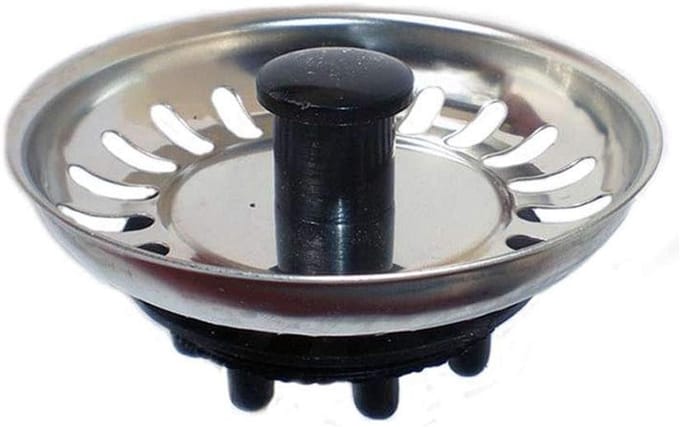 Universele Wastafel Stop Rubber - RVS met Chromen Afwerking - Diameter 8 cm