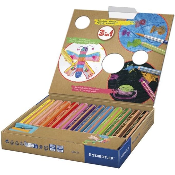 STAEDTLER Noris Junior -  3-in-1 potlood - set 12 st